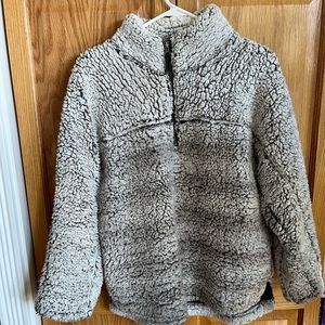 Grey quarter Zip Sweater